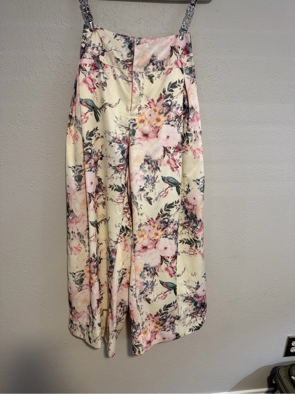 Akira Floral High-Waist ultra wide leg pants